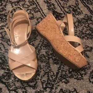 Jimmy Choo Patent Leather Wedge Sandal